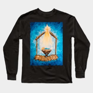 Rustic Nativity Scene Long Sleeve T-Shirt